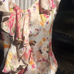 Sunny Leigh polyester top Euc Ruffled top